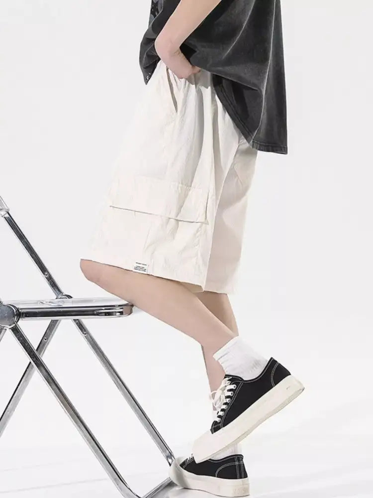 Men’s Plus Size Cargo Drawstring Shorts