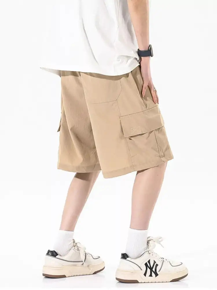 Men’s Plus Size Cargo Drawstring Shorts