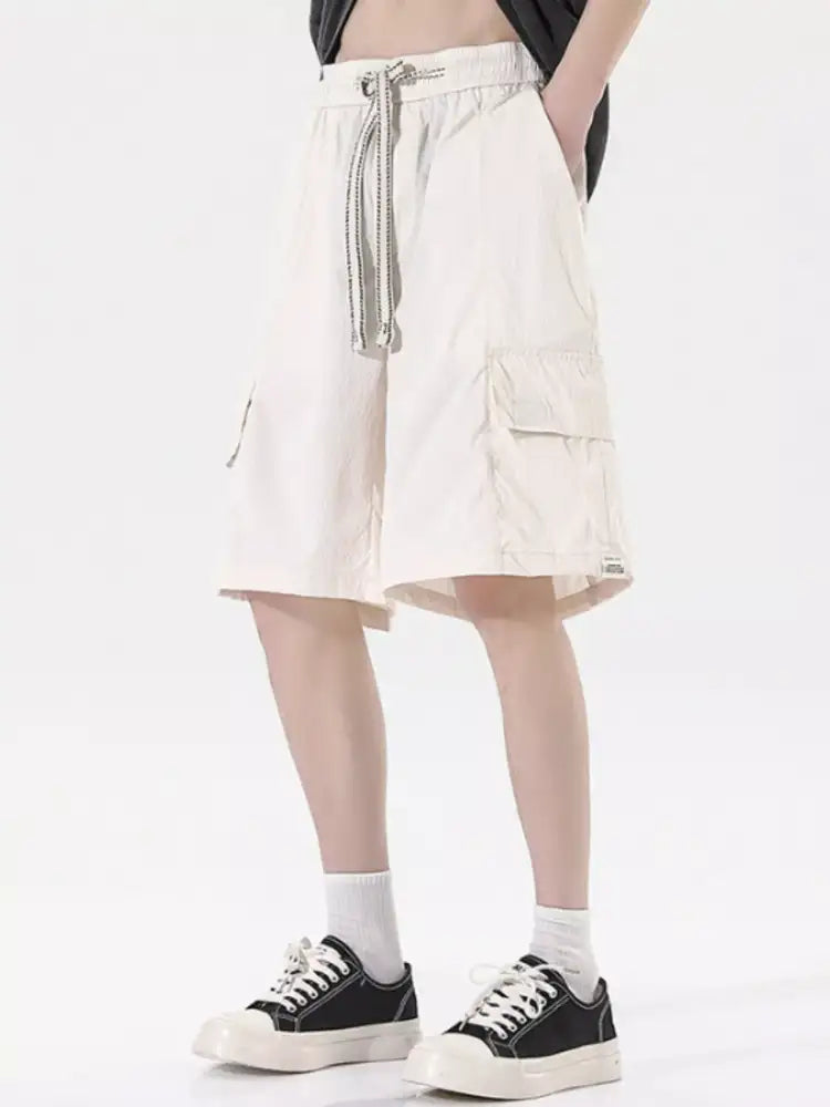 Men’s Plus Size Cargo Drawstring Shorts