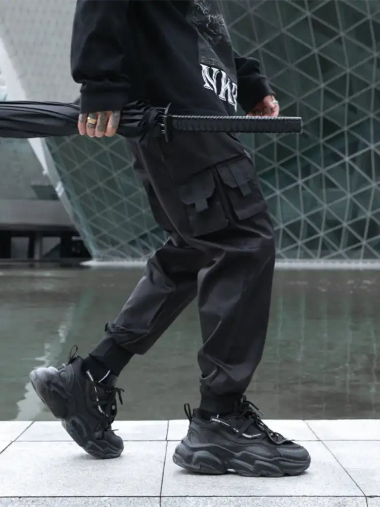 Men’s Plus Size Cargo Jogger Pants with Multi Pockets