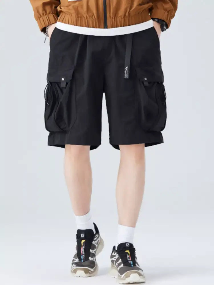 Men’s Plus Size Cargo Shorts with Drawstring