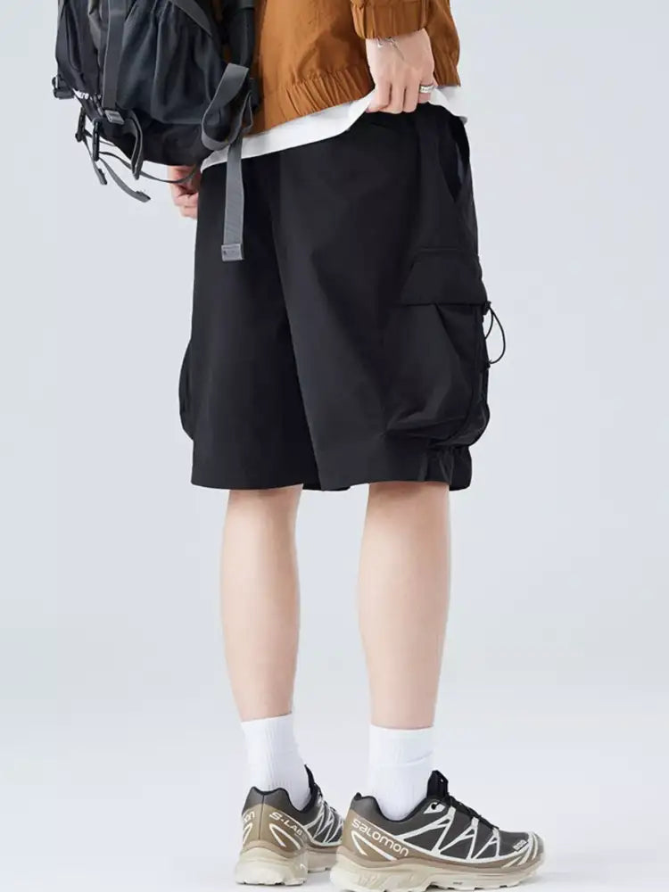 Men’s Plus Size Cargo Shorts with Drawstring