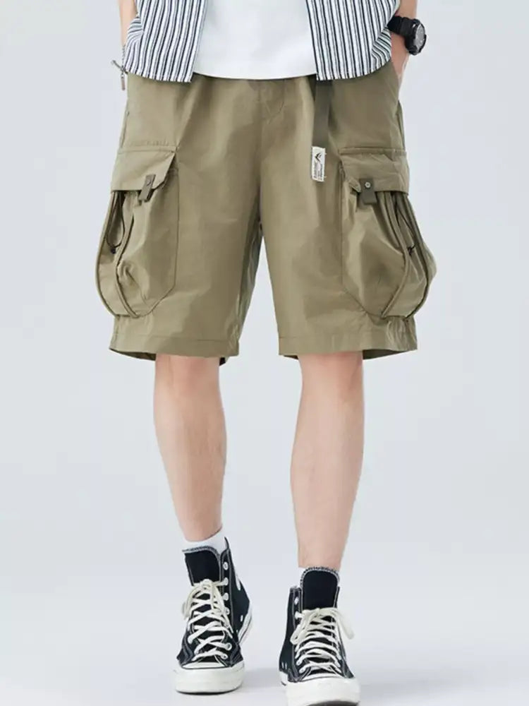 Men’s Plus Size Cargo Shorts with Drawstring