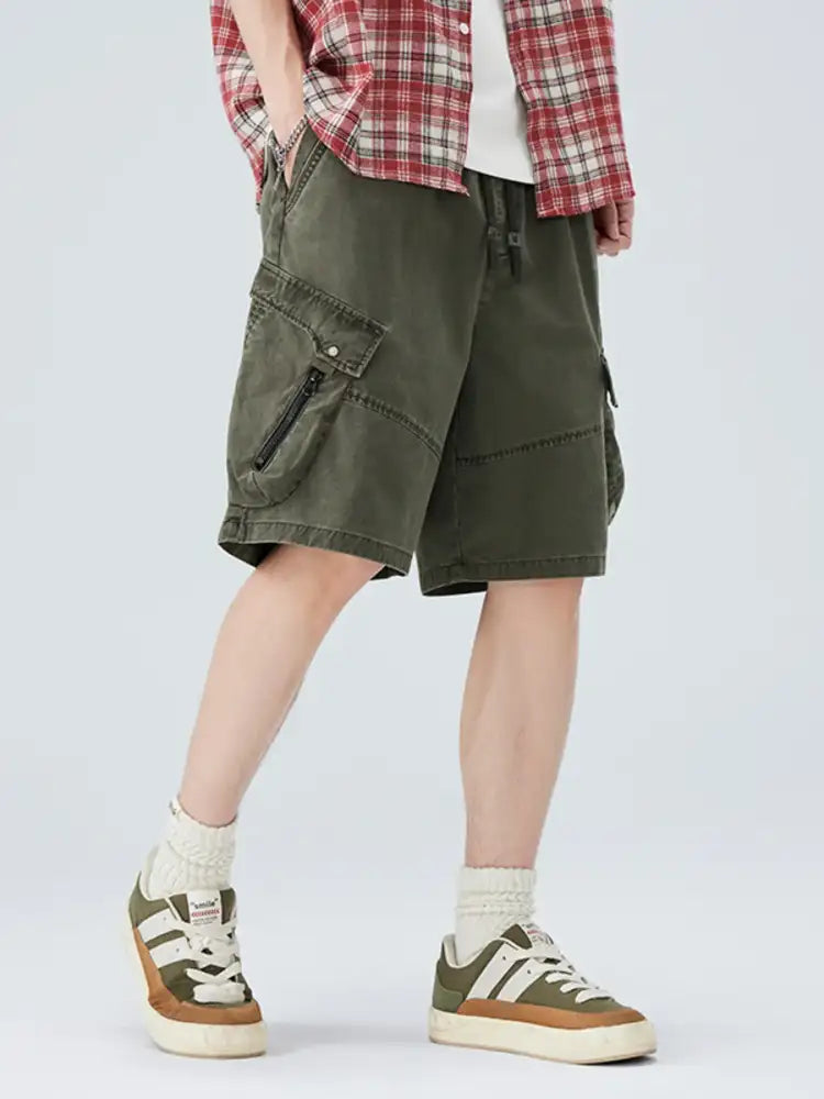 Men’s Plus Size Cargo Shorts with Multiple Pockets