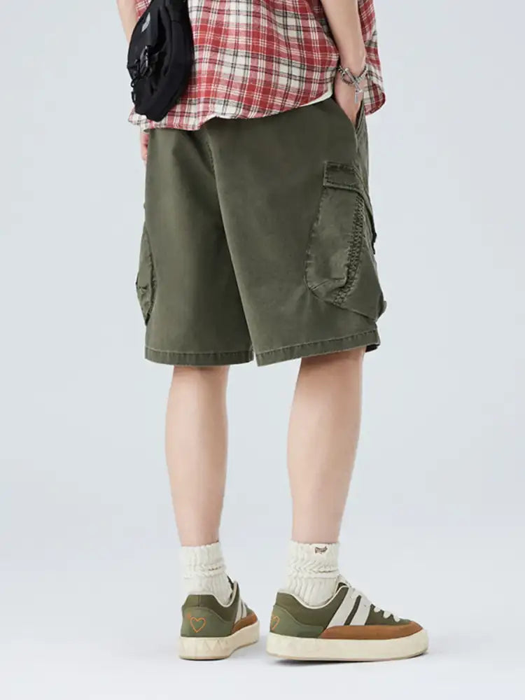 Men’s Plus Size Cargo Shorts with Multiple Pockets