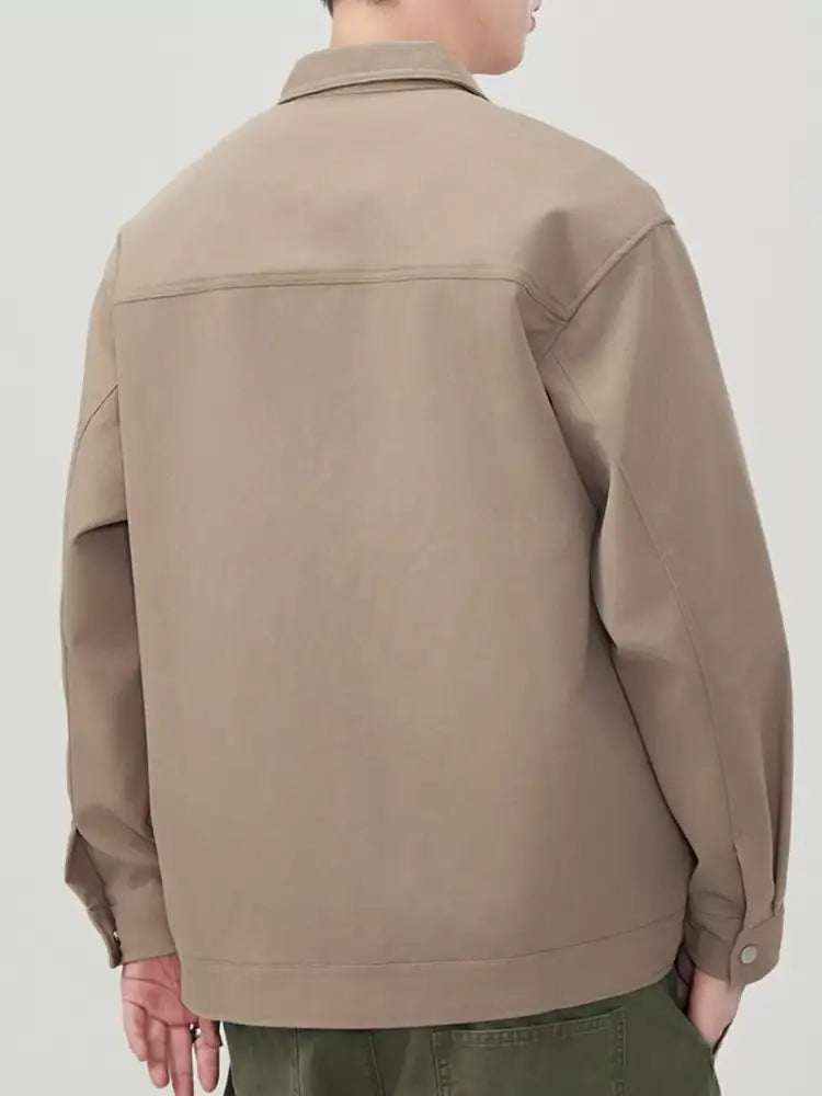 Men’s Plus Size Casual Button-Down Long Sleeve Shacket