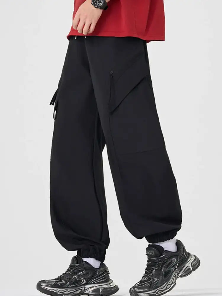 Men’s Plus Size Casual Cargo Pants with Multi-Pockets