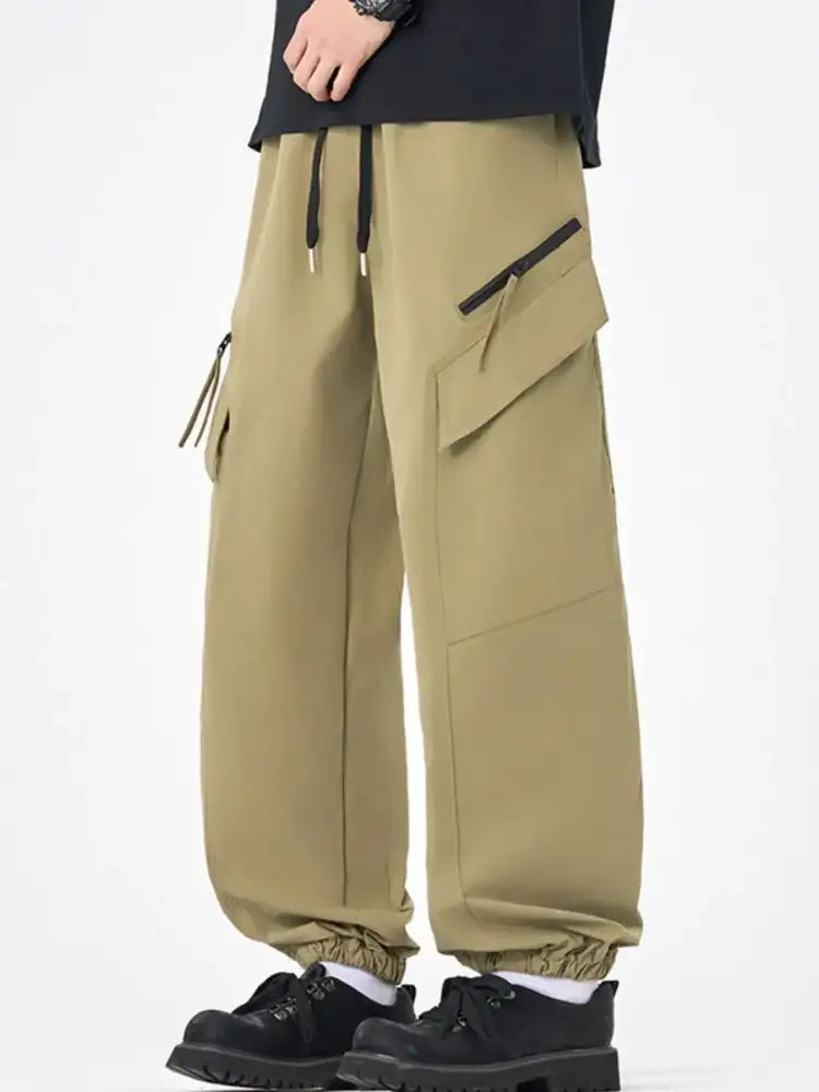 Men’s Plus Size Casual Cargo Pants with Multi-Pockets
