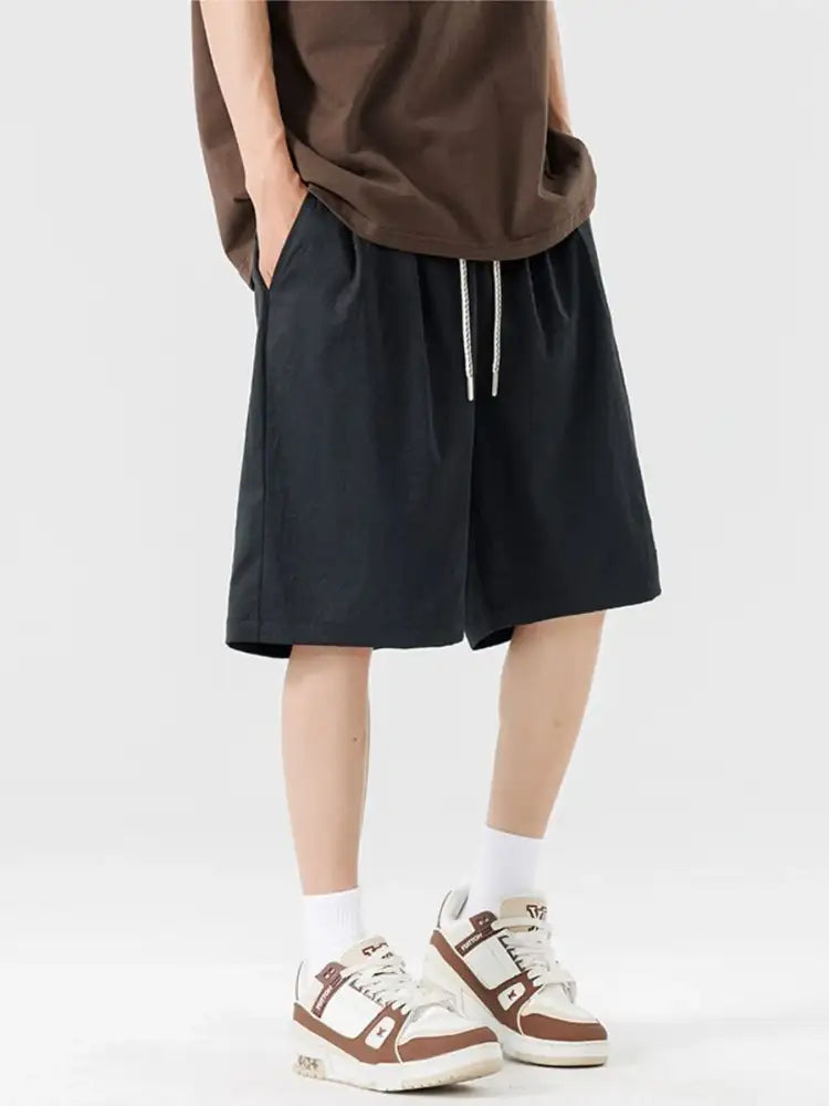 Men’s Plus Size Casual Drawstring Basketball Shorts