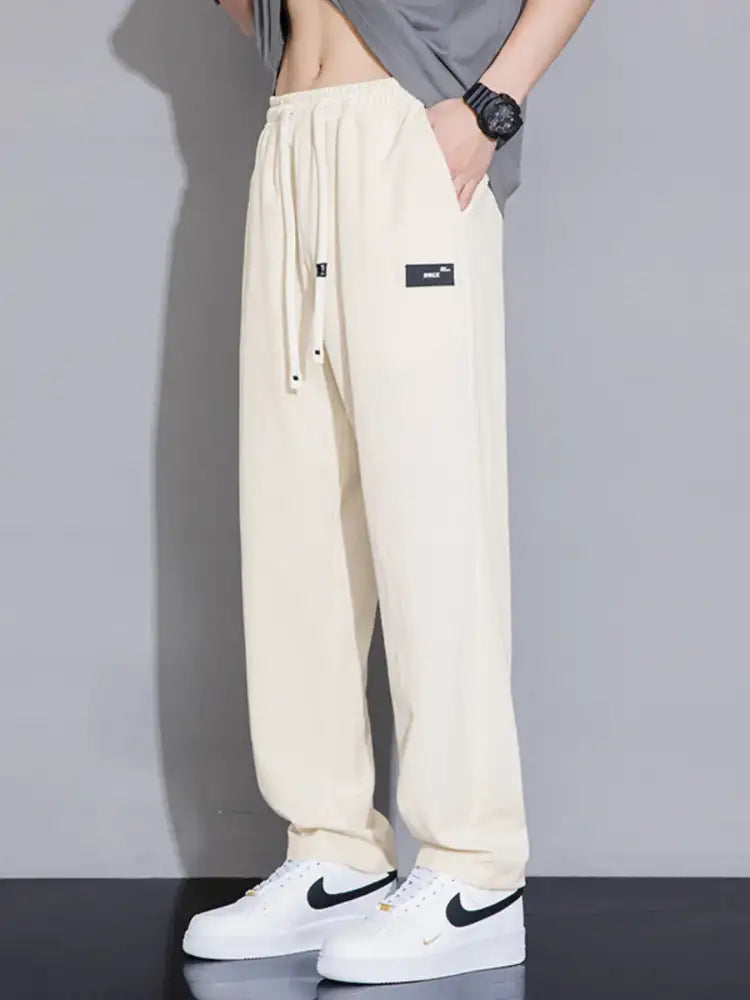 Men’s Plus Size Casual Drawstring Wide Leg Pants