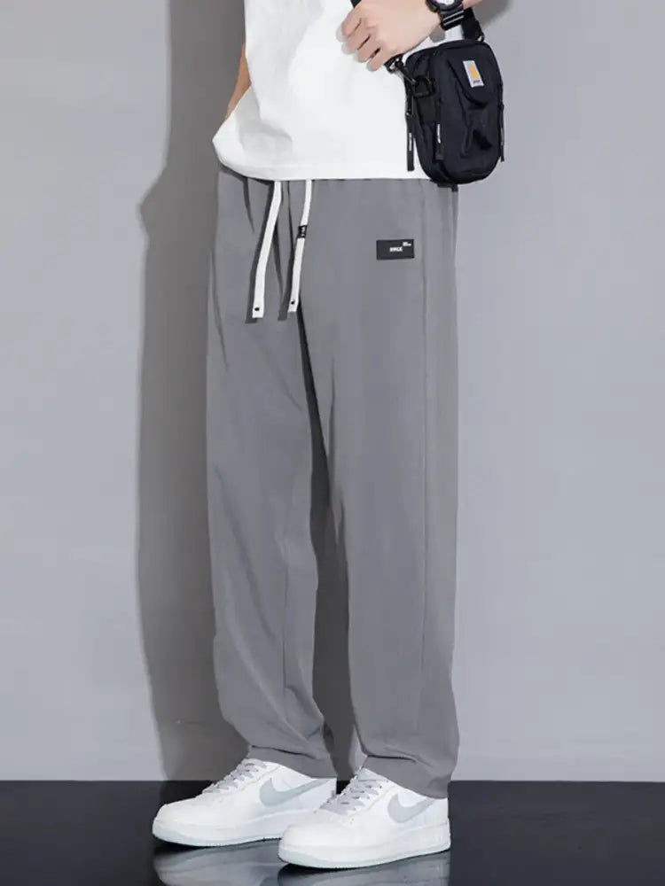 Men’s Plus Size Casual Drawstring Wide Leg Pants