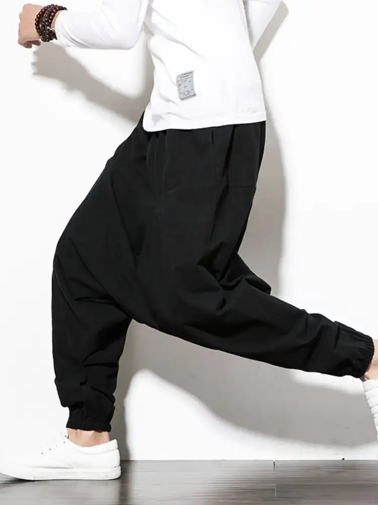 Men’s Plus Size Casual Drop Crotch Jogger Pants