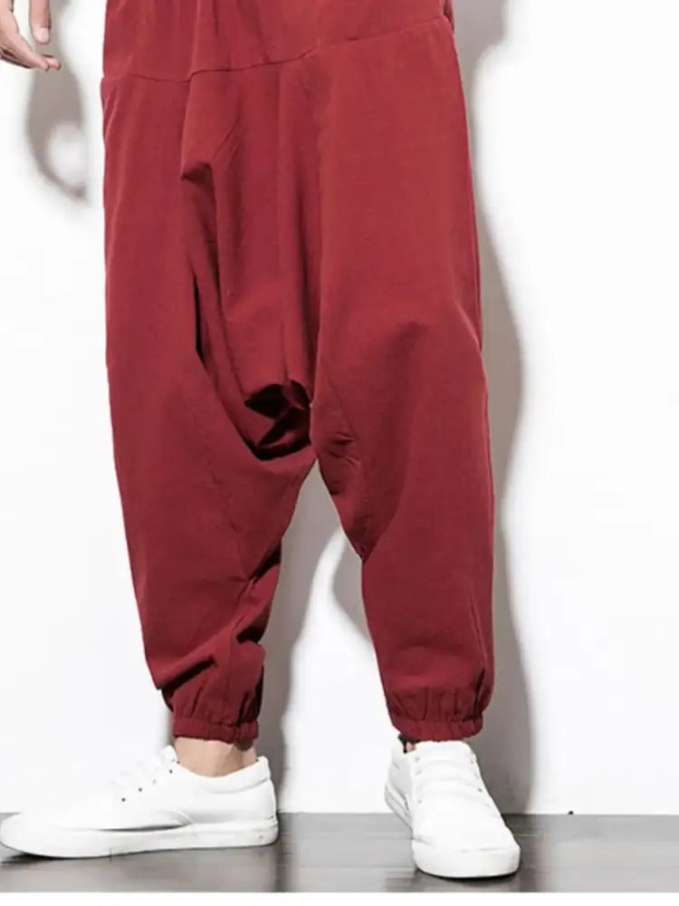 Men’s Plus Size Casual Drop Crotch Jogger Pants