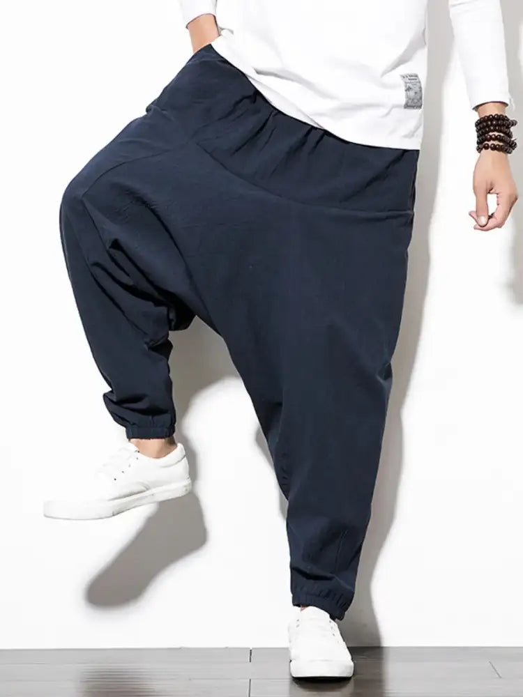 Men’s Plus Size Casual Drop Crotch Jogger Pants