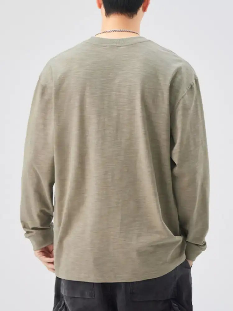 Men’s Plus Size Casual Long Sleeve T-Shirt