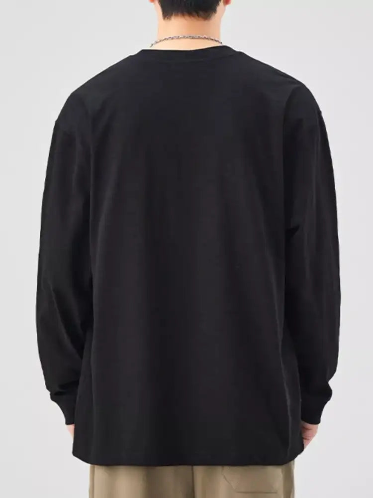 Men’s Plus Size Casual Long Sleeve T-Shirt