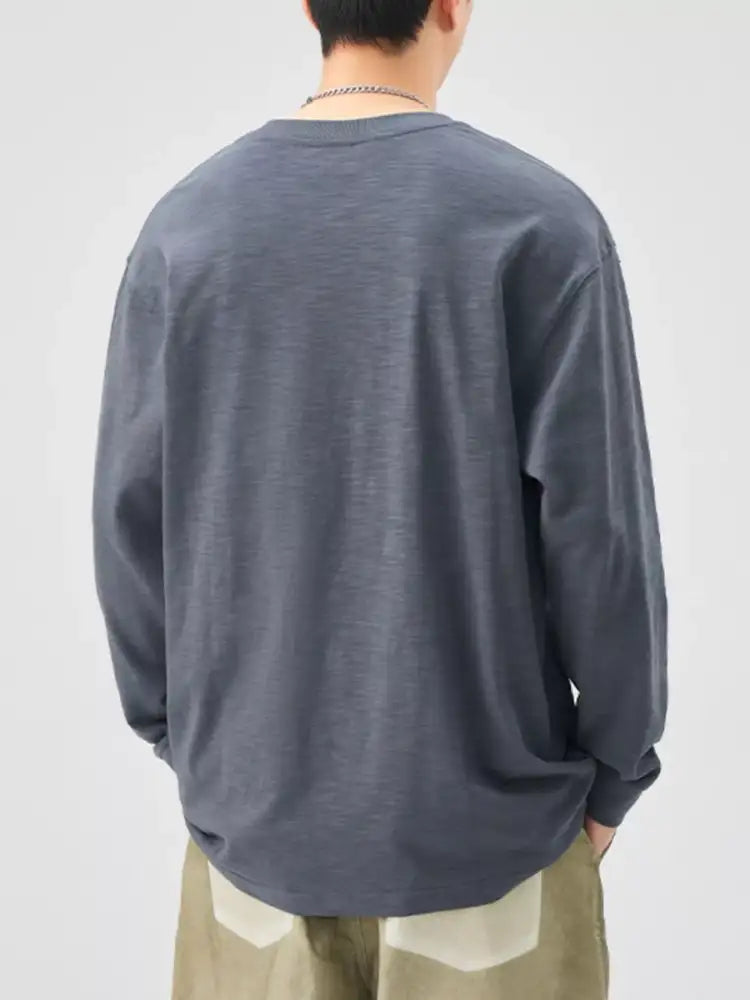 Men’s Plus Size Casual Long Sleeve T-Shirt