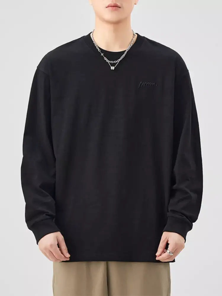 Men’s Plus Size Casual Long Sleeve T-Shirt