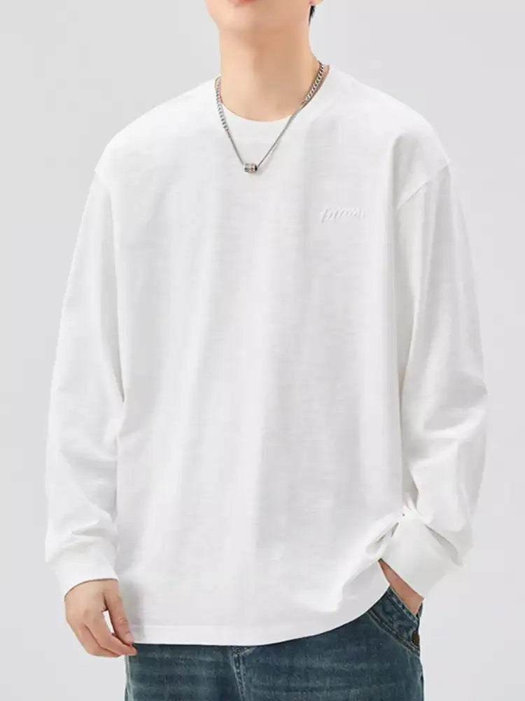 Men’s Plus Size Casual Long Sleeve T-Shirt