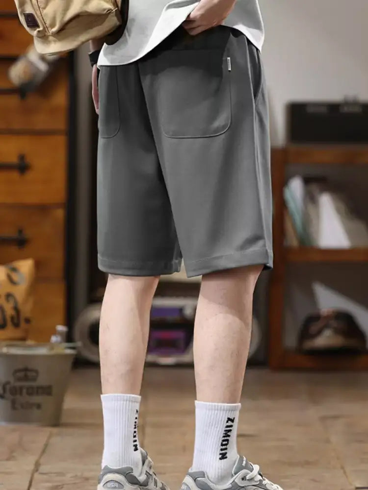 Men’s Plus Size Casual Loose-Fit Drawstring Shorts