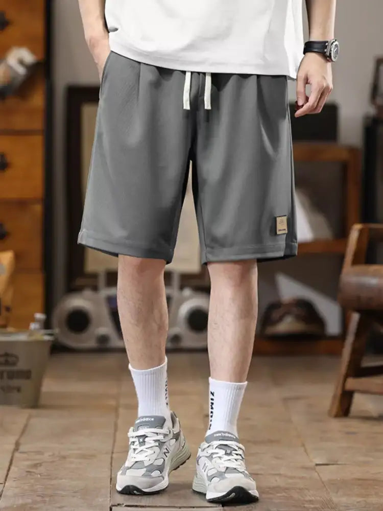 Men’s Plus Size Casual Loose-Fit Drawstring Shorts