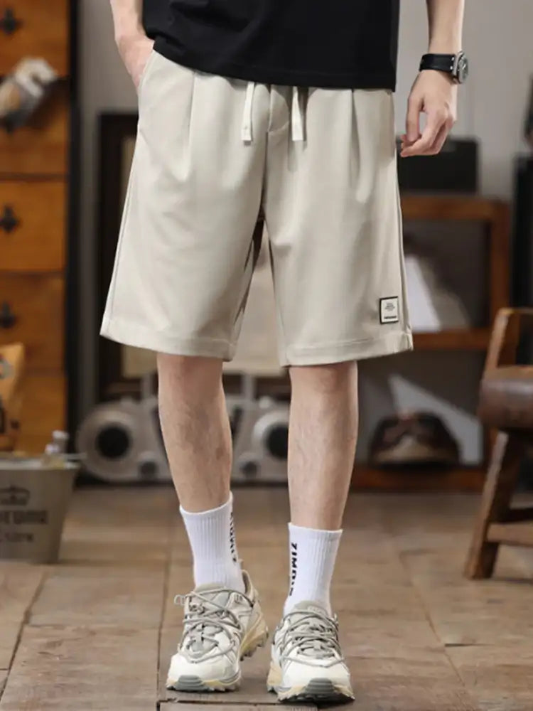 Men’s Plus Size Casual Loose-Fit Drawstring Shorts