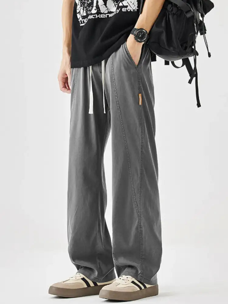 Men’s Plus Size Casual Loose Wide Leg Pants