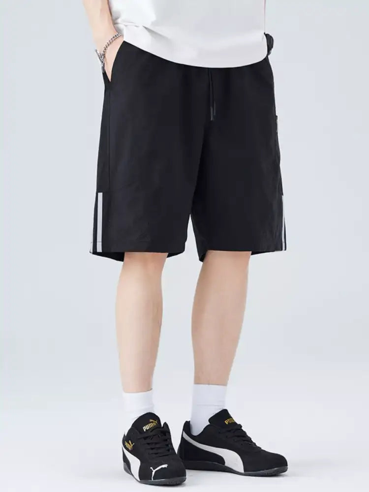 Men’s Plus Size Casual Striped Shorts