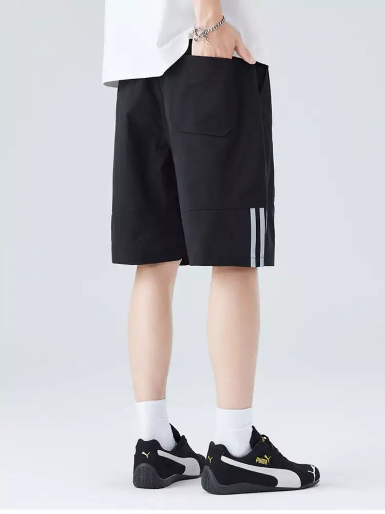 Men’s Plus Size Casual Striped Shorts