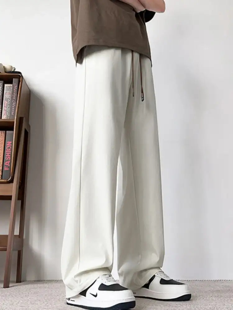 Men’s Plus Size Casual Wide Leg Drawstring Pants