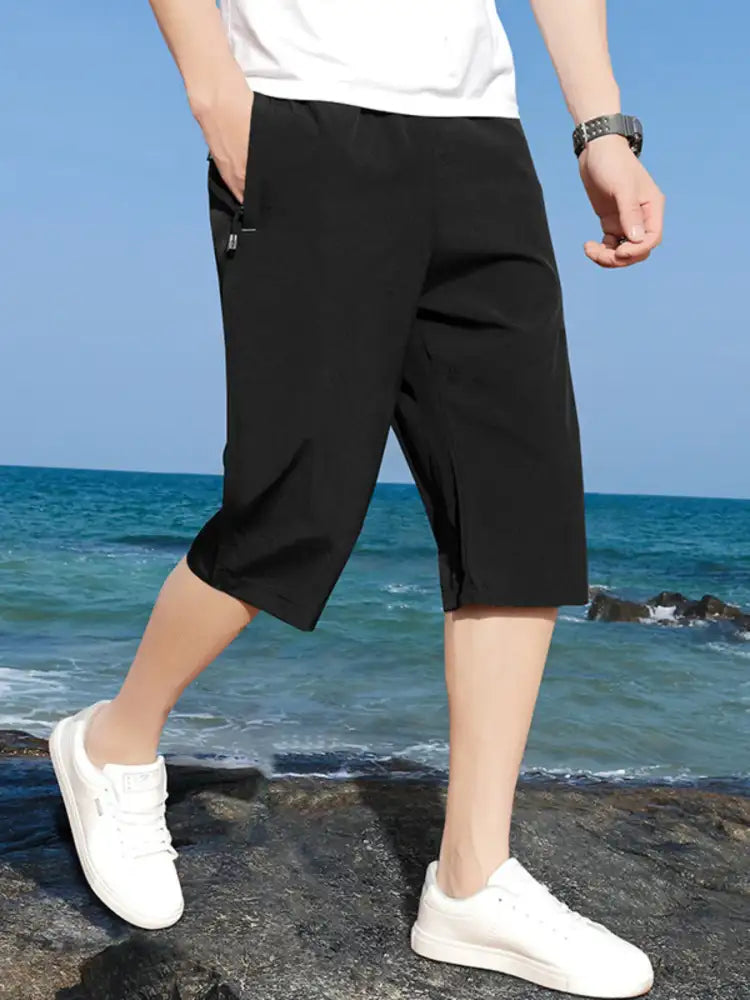 Men’s Plus Size Casual Wide Leg Shorts
