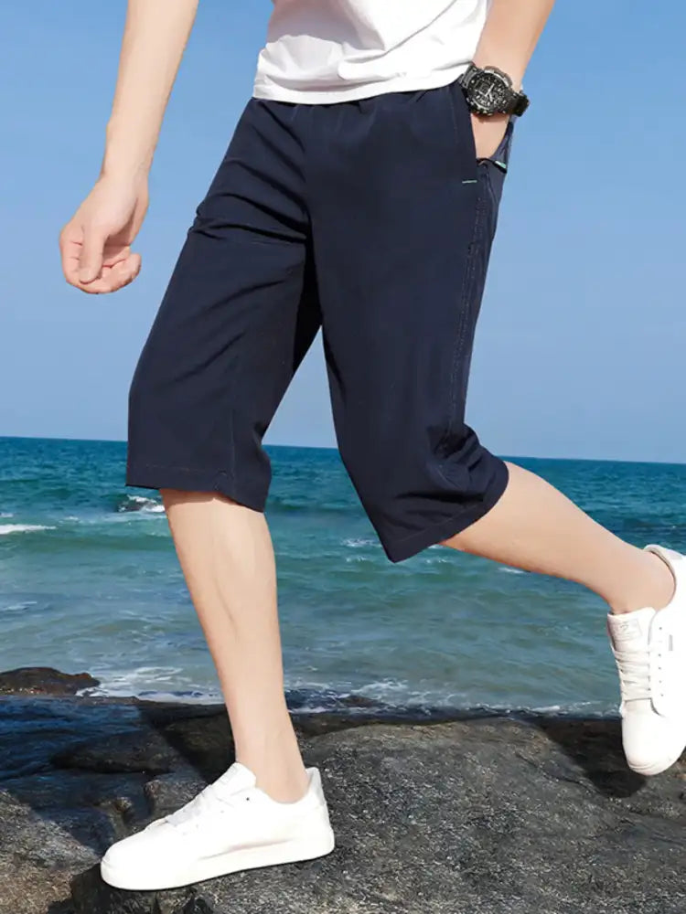 Men’s Plus Size Casual Wide Leg Shorts