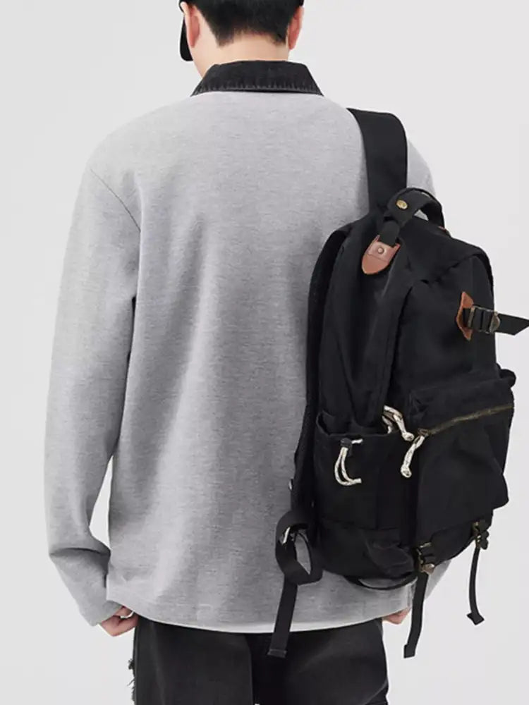 Men’s Plus Size Collared Neck Long Sleeve Polo