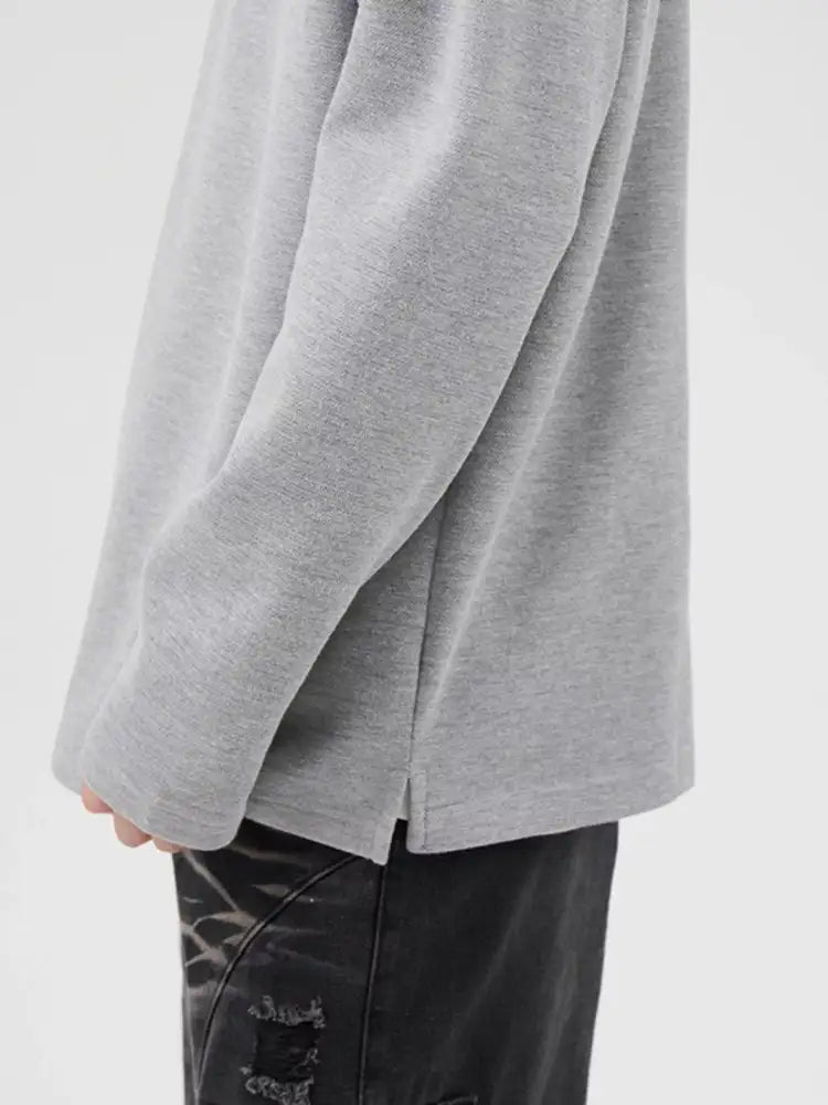 Men’s Plus Size Collared Neck Long Sleeve Polo