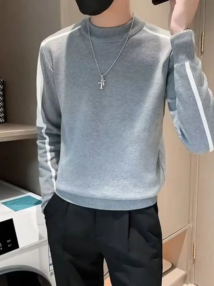 Men’s Plus Size Color Block Knit Top