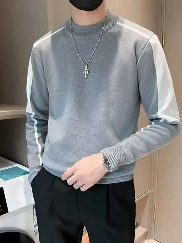 Men’s Plus Size Color Block Knit Top