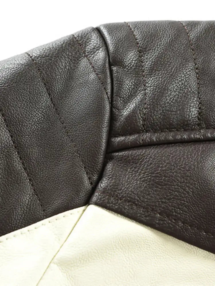 Men’s Plus Size Contrast Zip Up Long Sleeve Jacket