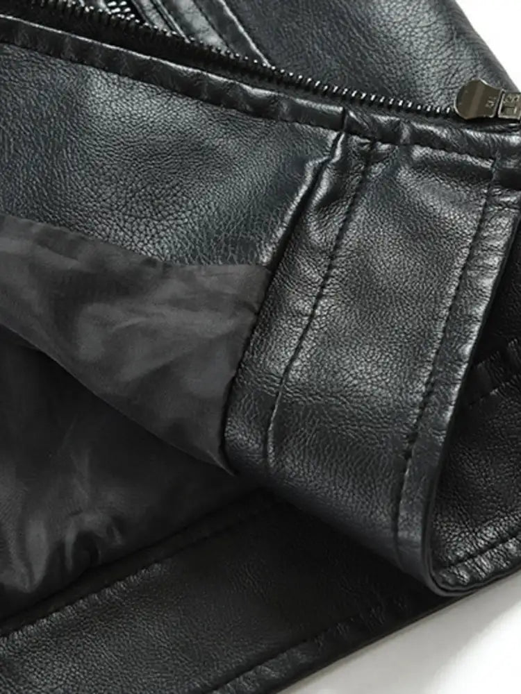 Men’s Plus Size Contrast Zip Up Long Sleeve Jacket