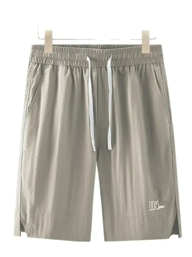 Men’s Plus Size Drawstring Basketball Shorts with Side Pockets