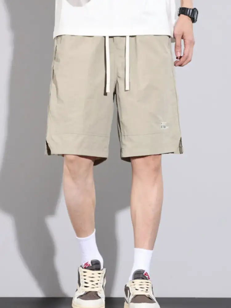 Men’s Plus Size Drawstring Basketball Shorts with Side Pockets