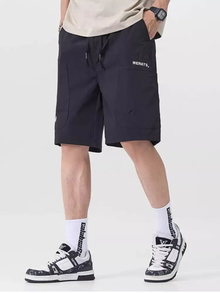 Men’s Plus Size Drawstring Cargo Shorts