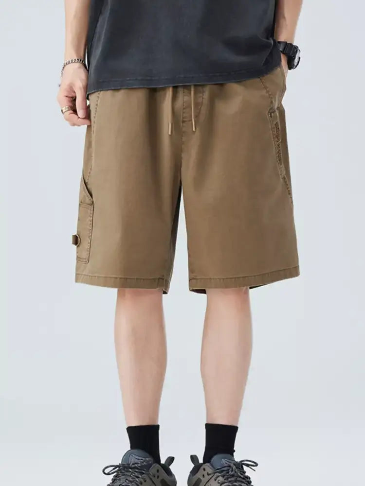 Men’s Plus Size Drawstring Cargo Shorts