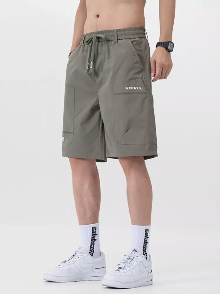 Men’s Plus Size Drawstring Cargo Shorts
