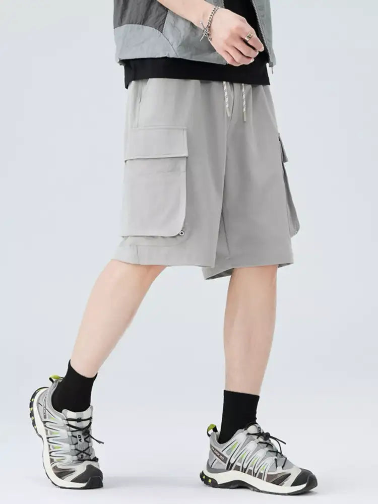 Men’s Plus Size Drawstring Cargo Shorts