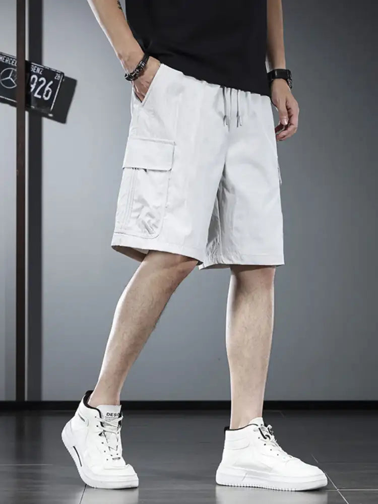 Men’s Plus Size Drawstring Cargo Shorts