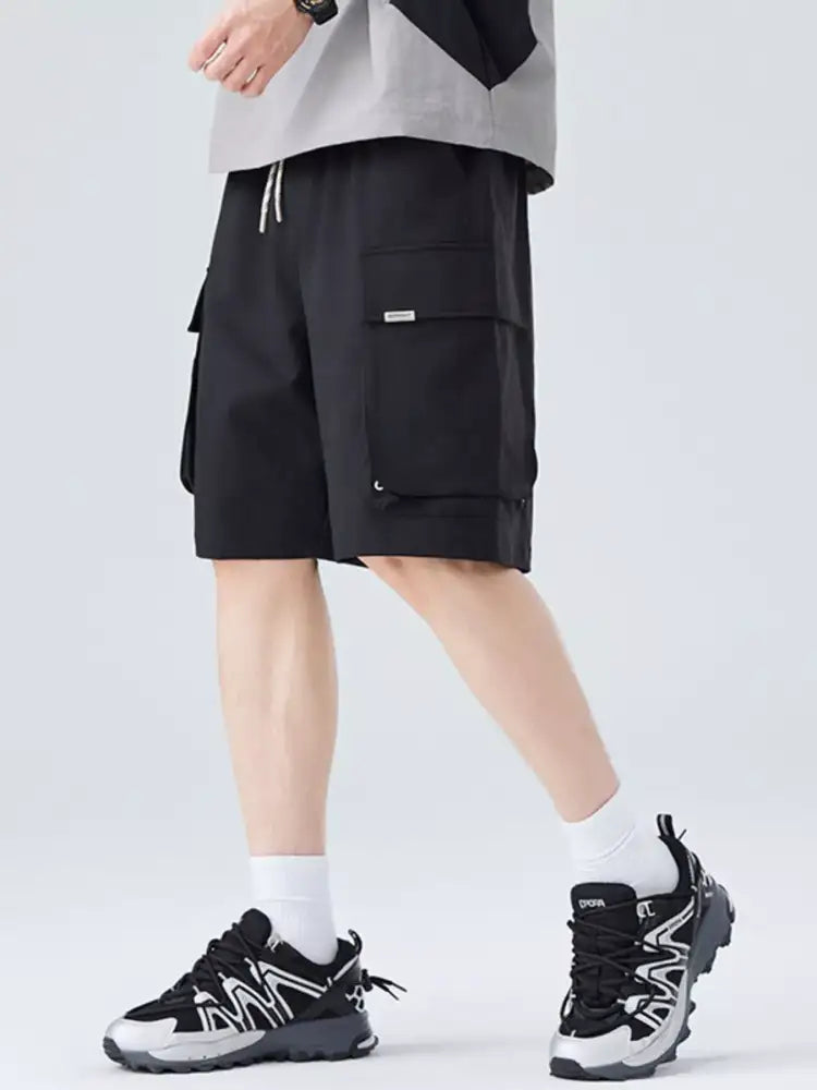 Men’s Plus Size Drawstring Cargo Shorts