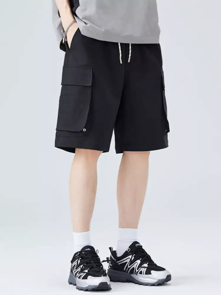 Men’s Plus Size Drawstring Cargo Shorts