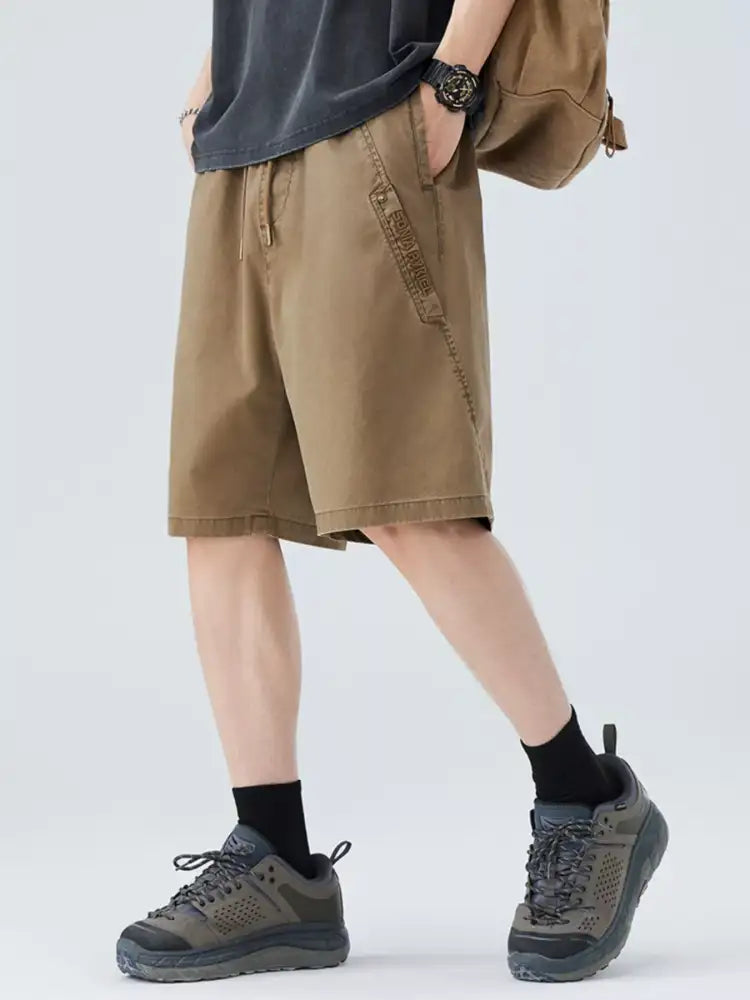 Men’s Plus Size Drawstring Cargo Shorts