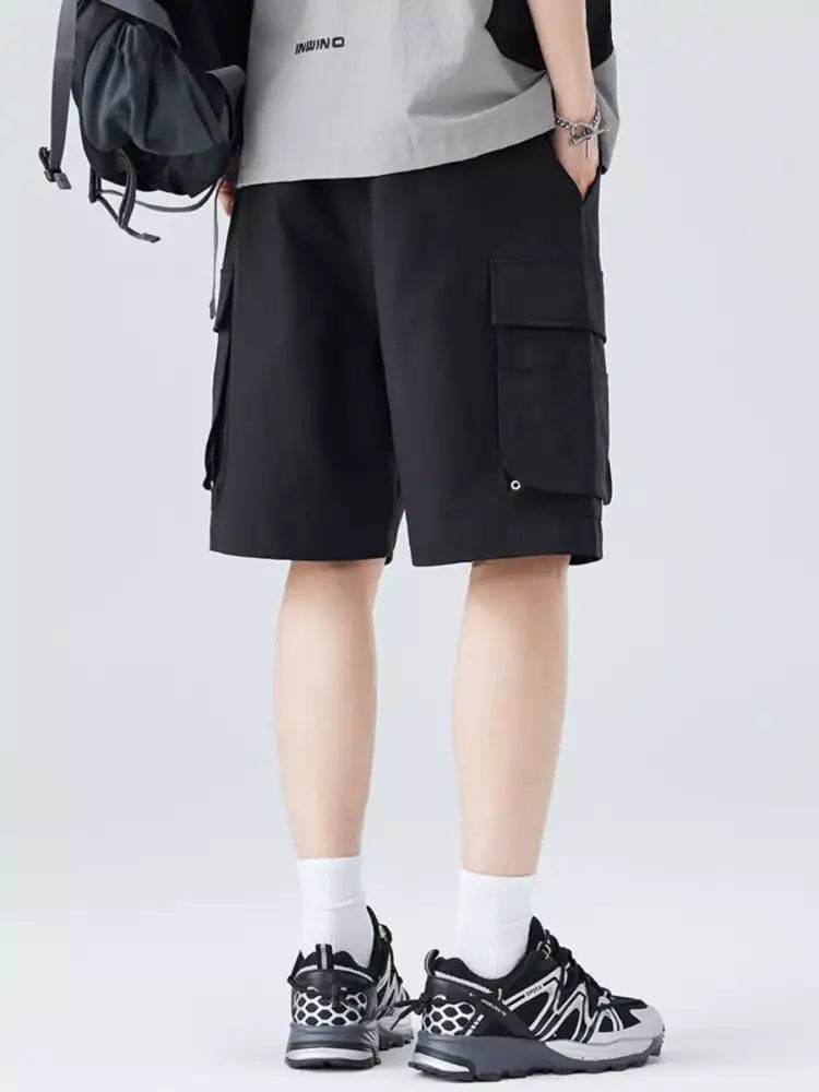 Men’s Plus Size Drawstring Cargo Shorts