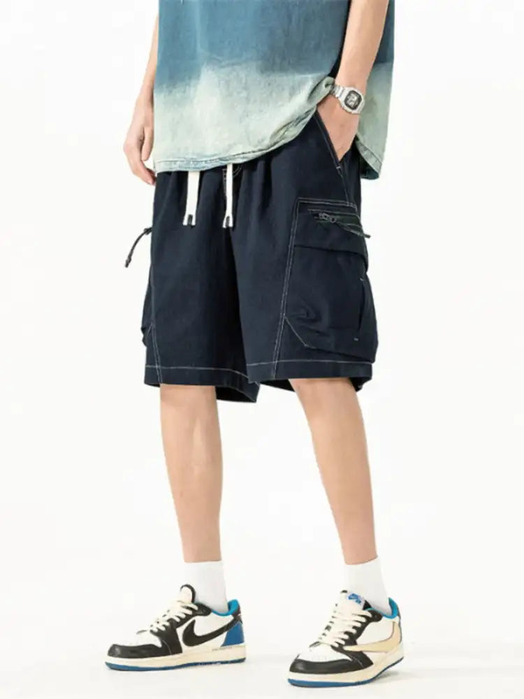 Men’s Plus Size Drawstring Cargo Shorts